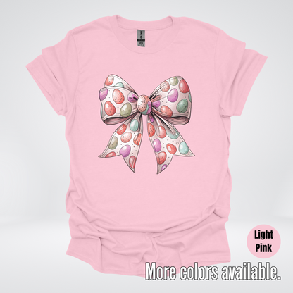 Easter Eggs Coquette Bow T-Shirt