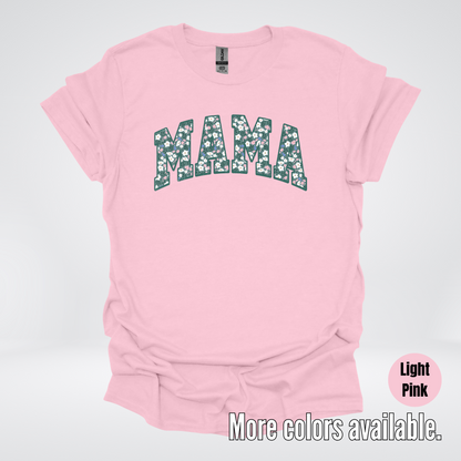 Mama Floral Green T-Shirt