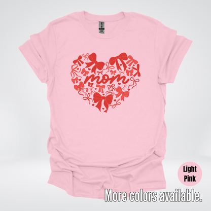 Mom Red Bow Coquette T-Shirt