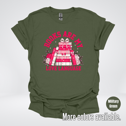 Books Are My Love Language Coquette T-Shirt