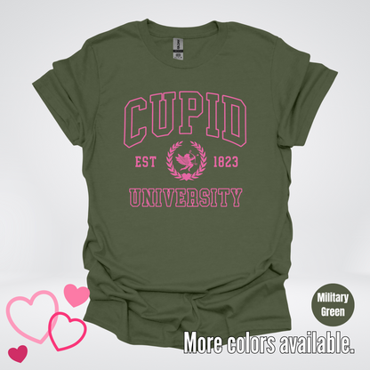 Cupid University Est 1823 Bright Pink Design T-Shirt