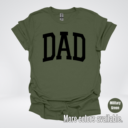 DAD Varsity Font - Black Design - T-Shirt
