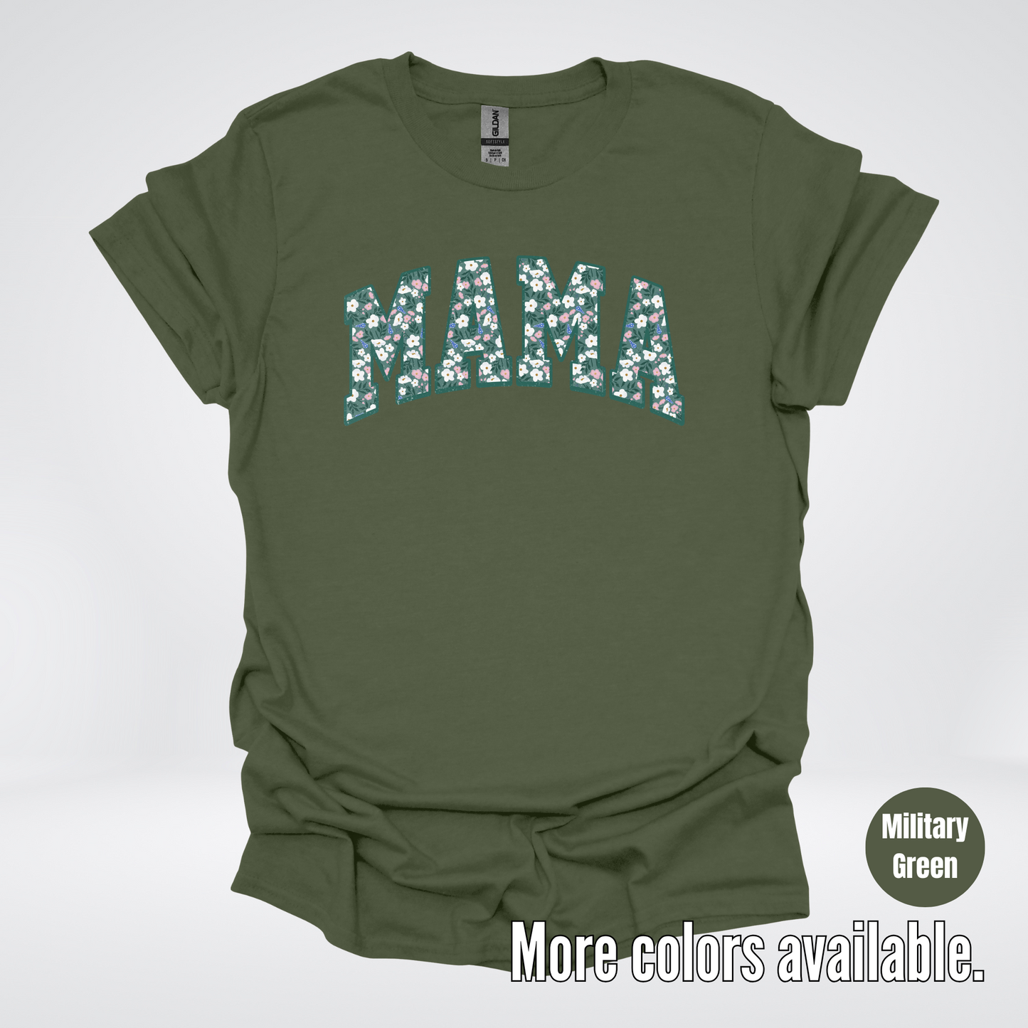 Mama Floral Green T-Shirt
