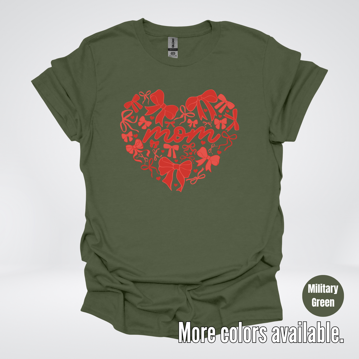 Mom Red Bow Coquette T-Shirt