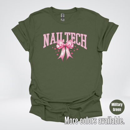 Nail Tech Varsity Pink Coquette T-Shirt