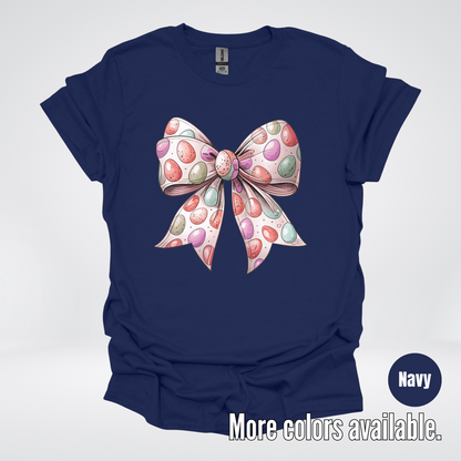 Easter Eggs Coquette Bow T-Shirt