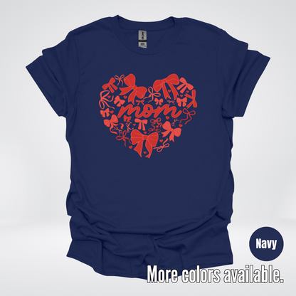 Mom Red Bow Coquette T-Shirt