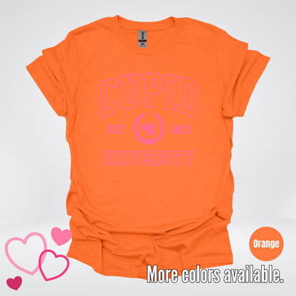 Cupid University Est 1823 Bright Pink Design T-Shirt