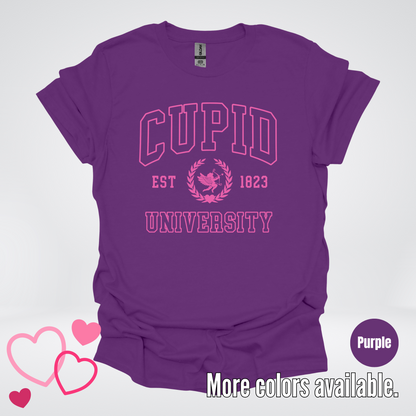 Cupid University Est 1823 Bright Pink Design T-Shirt