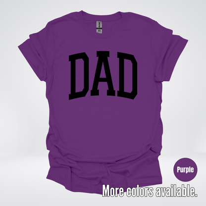 DAD Varsity Font - Black Design - T-Shirt