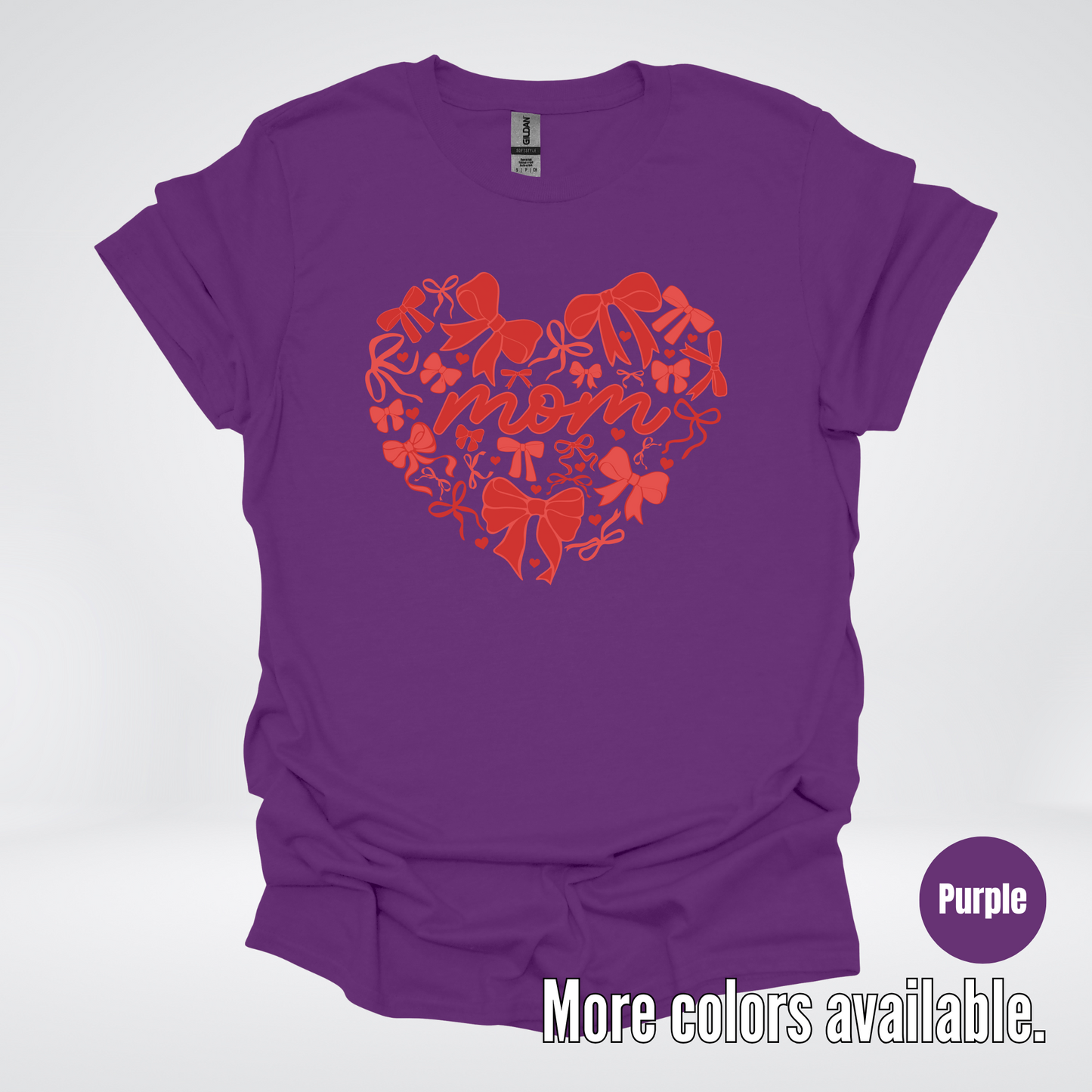 Mom Red Bow Coquette T-Shirt