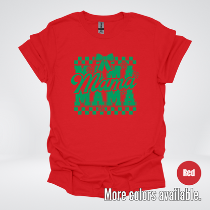 Distressed Saint Patrick’s Day Green Coquette Bow Mama T-Shirt