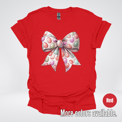 Easter Eggs Coquette Bow T-Shirt