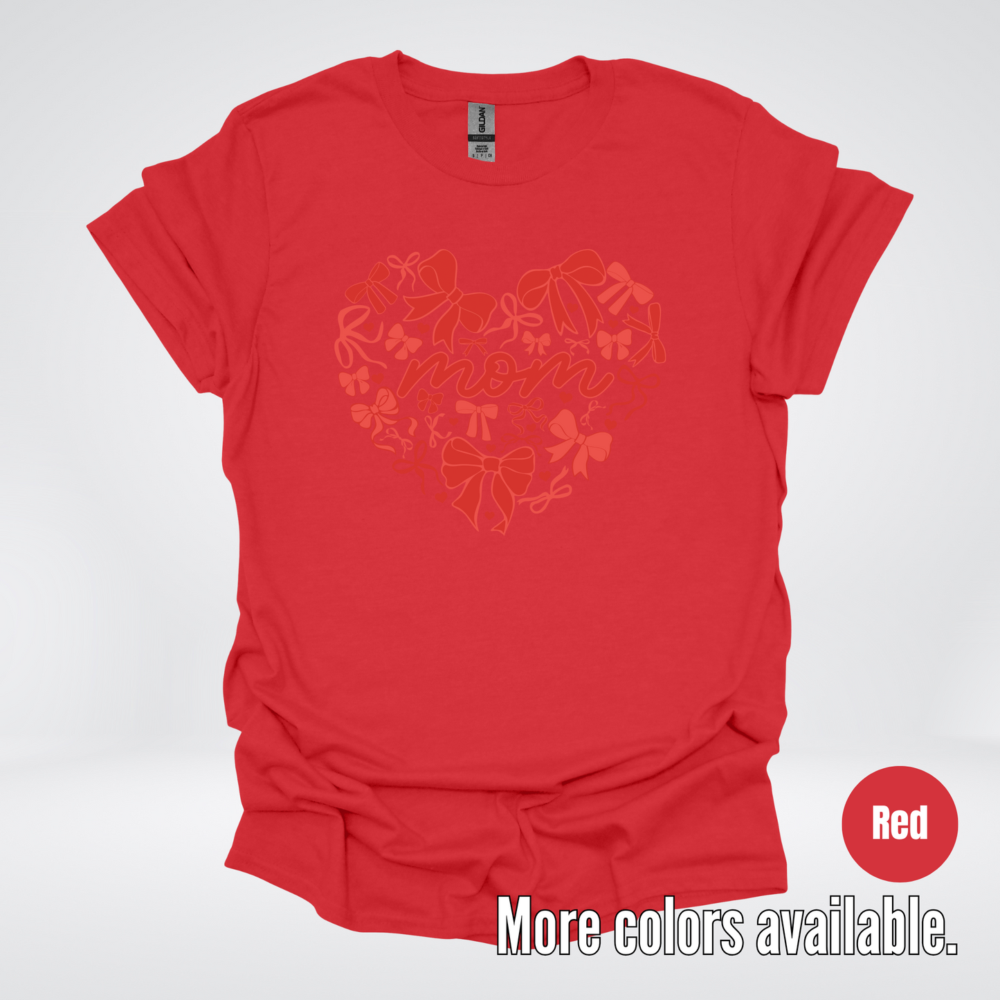 Mom Red Bow Coquette T-Shirt