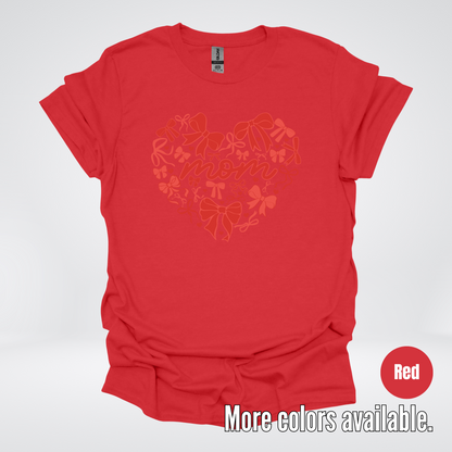 Mom Red Bow Coquette T-Shirt