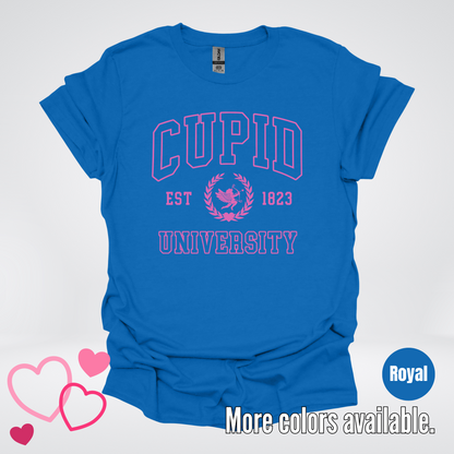 Cupid University Est 1823 Bright Pink Design T-Shirt
