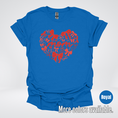 Mom Red Bow Coquette T-Shirt