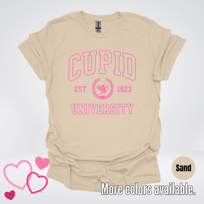 Cupid University Est 1823 Bright Pink Design T-Shirt