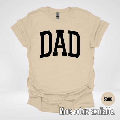 DAD Varsity Font - Black Design - T-Shirt