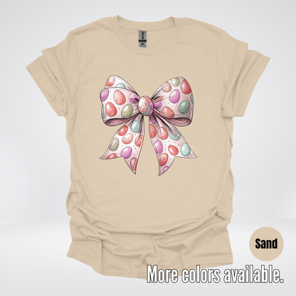 Easter Eggs Coquette Bow T-Shirt