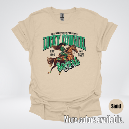 Lucky Cowgirl Social Club Saint Patrick's Day T-Shirt