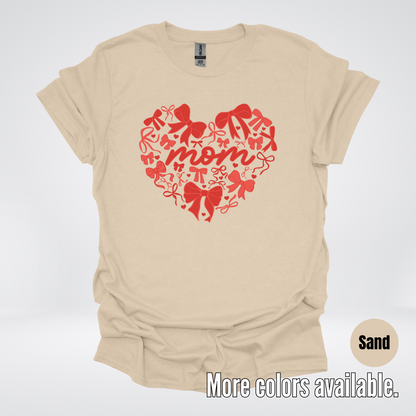 Mom Red Bow Coquette T-Shirt