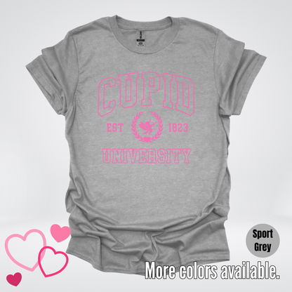 Cupid University Est 1823 Bright Pink Design T-Shirt