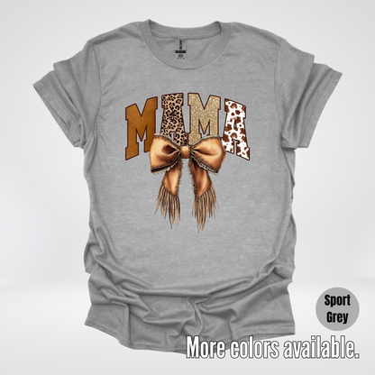 MAMA Western Coquette Leather Bow And Tassels T-Shirt