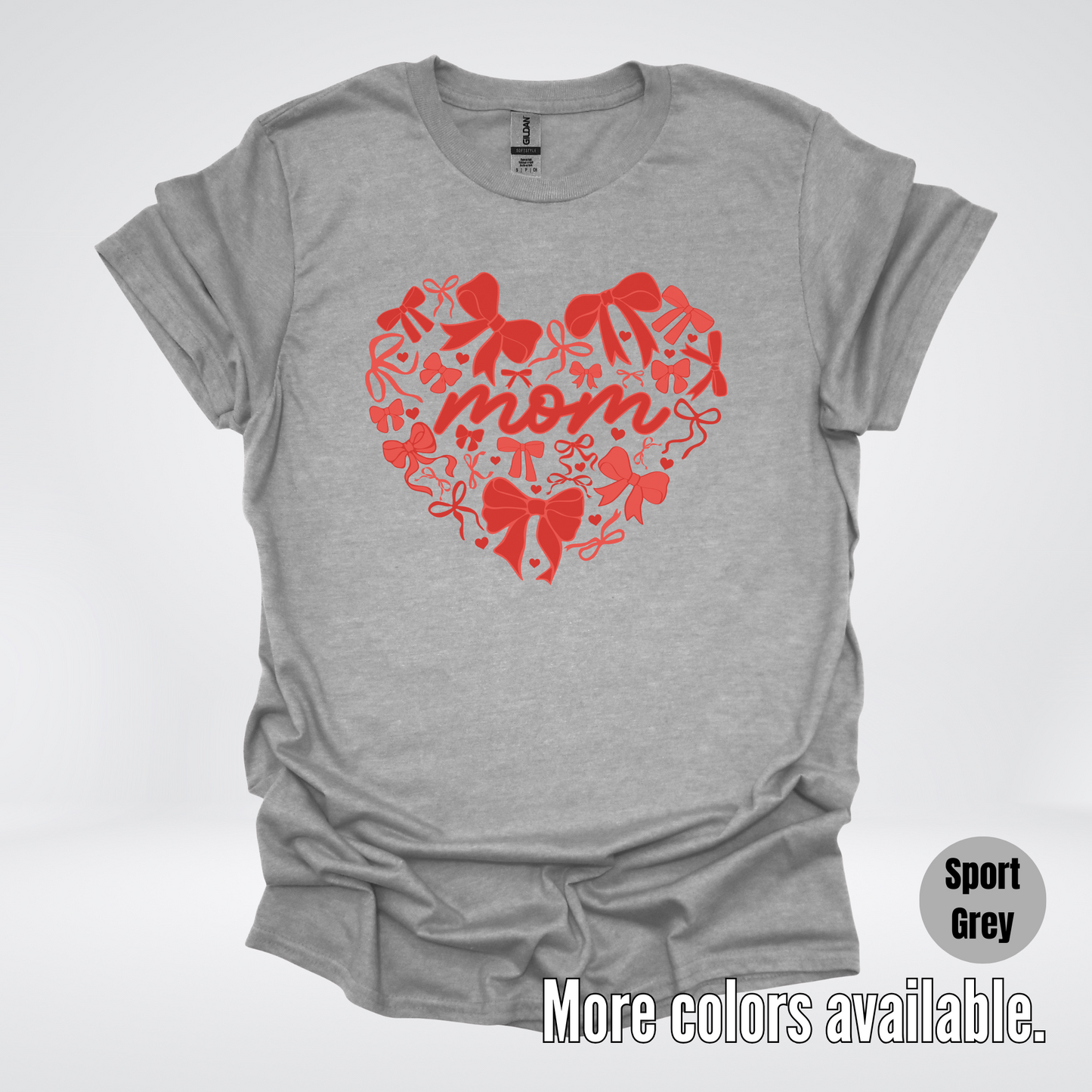 Mom Red Bow Coquette T-Shirt