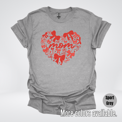 Mom Red Bow Coquette T-Shirt