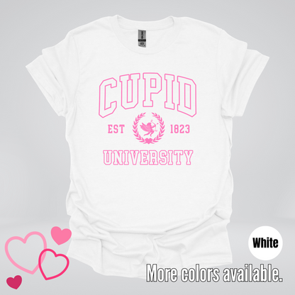 Cupid University Est 1823 Bright Pink Design T-Shirt