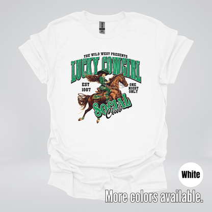 Lucky Cowgirl Social Club Saint Patrick's Day T-Shirt