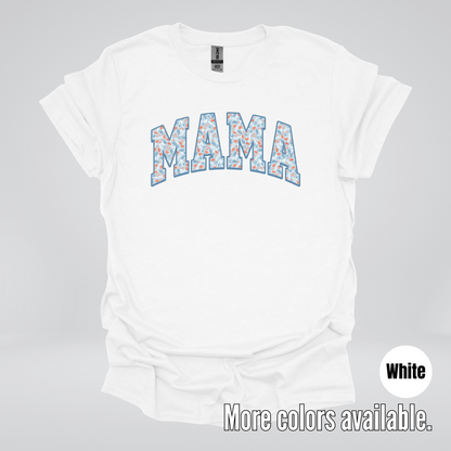 Mama Light Blue Floral T-Shirt