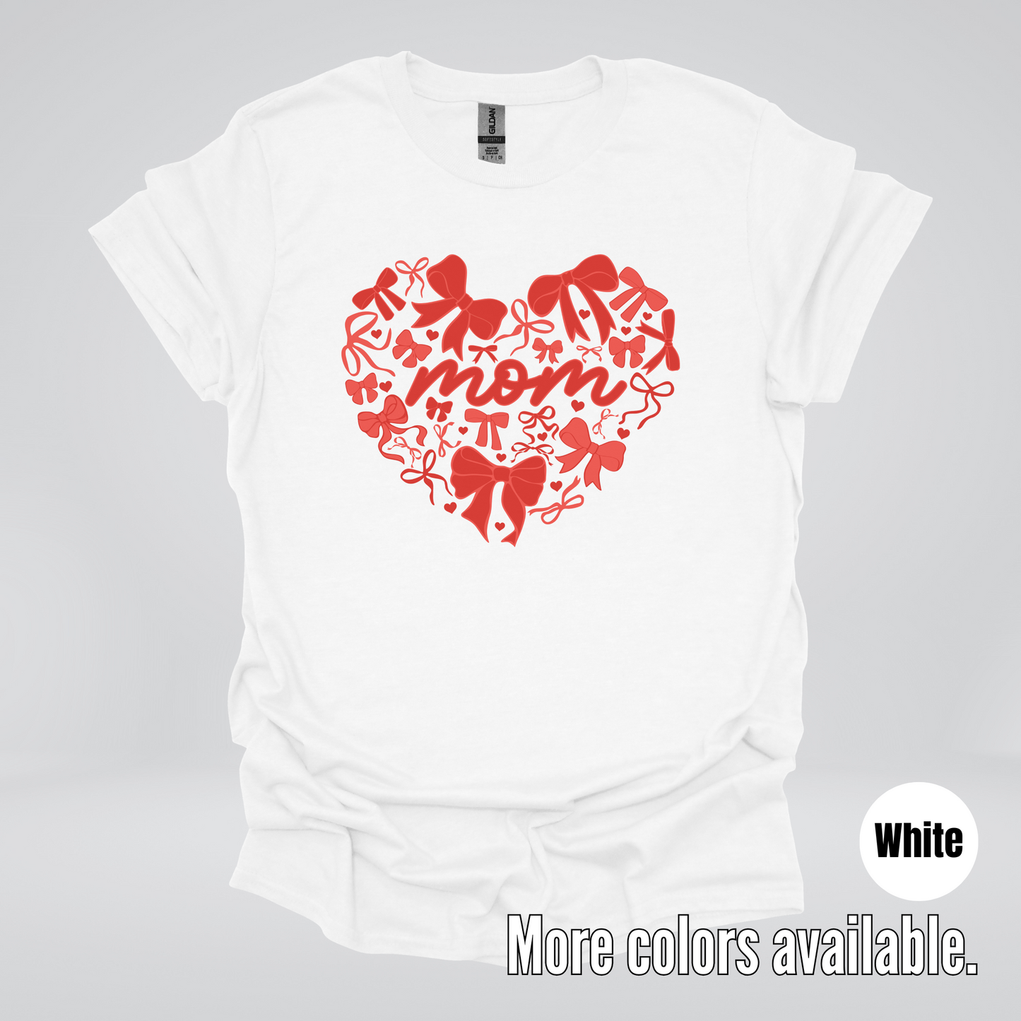Mom Red Bow Coquette T-Shirt