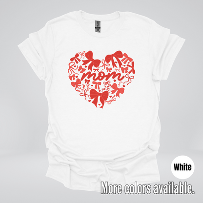 Mom Red Bow Coquette T-Shirt