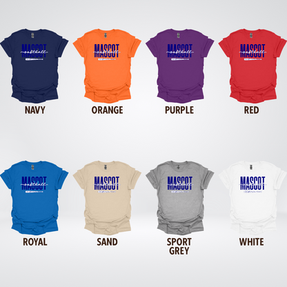 Custom Mascot – Navy - Softball Design 27 T-Shirt