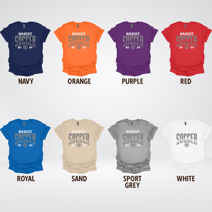 Custom Mascot & Number – Gray  - Soccer Design 01
