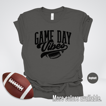 Game Day Vibes Black Design T-Shirt