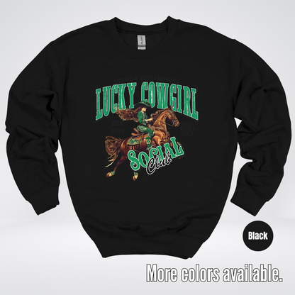 Lucky Cowgirl Social Club Saint Patrick's Day Crewneck Sweatshirt