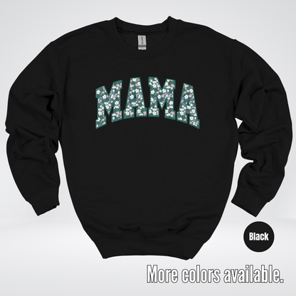 Mama Floral Green Crewneck Sweatshirt