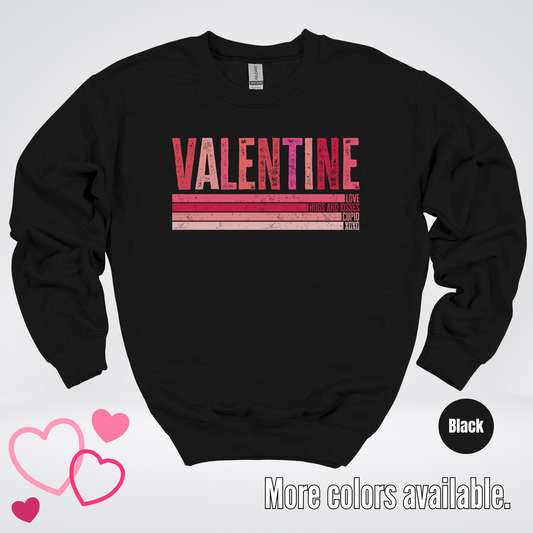 Valentine Hugs & Kisses Crewneck Sweatshirt