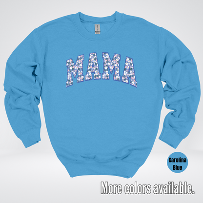 Mama Blue Bell Floral Crewneck Sweatshirt