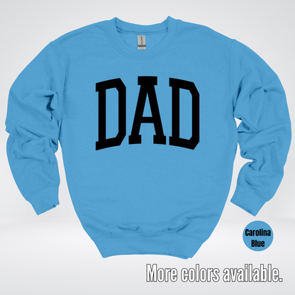 DAD Varsity Font - Black Design - Crewneck Sweatshirt