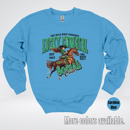 Lucky Cowgirl Social Club Saint Patrick's Day Crewneck Sweatshirt
