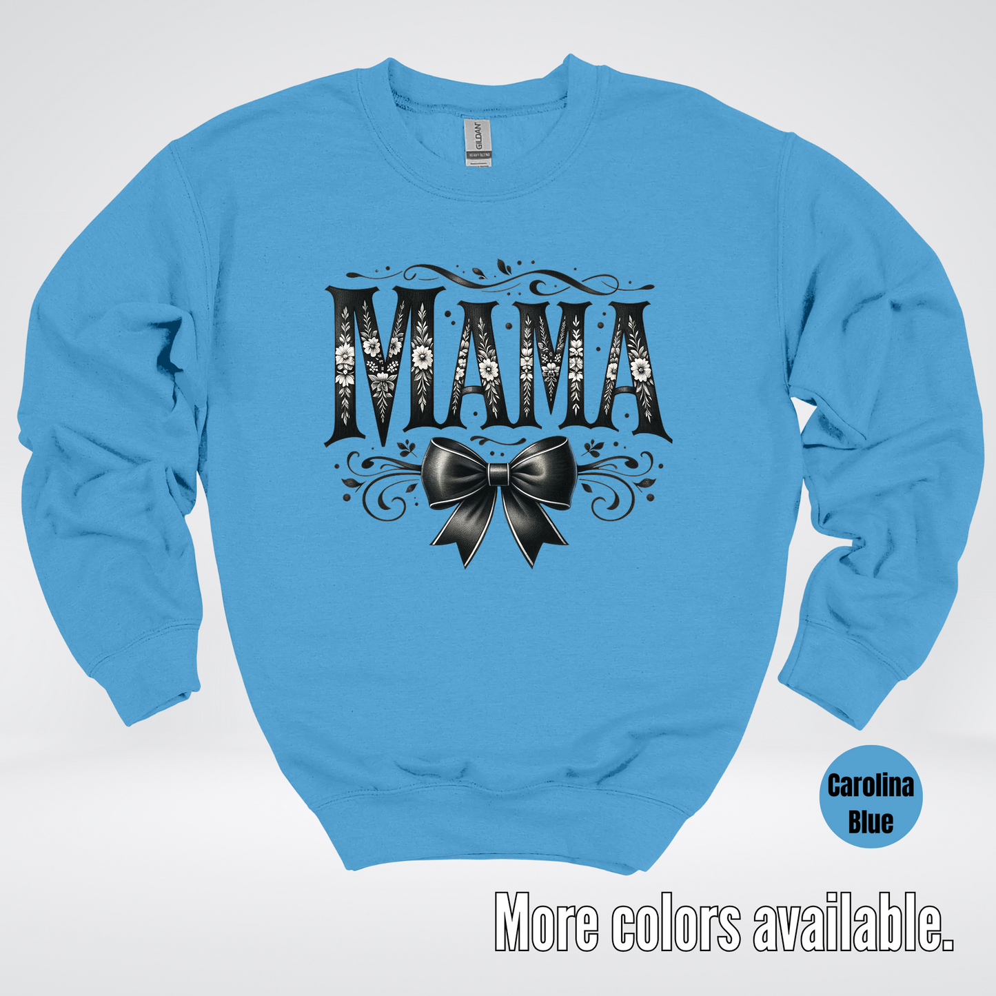 Mama Black & White Coquette Crewneck Sweatshirt