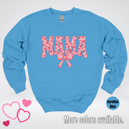 Mama Coquette Hearts Valentines Day Crewneck Sweatshirt