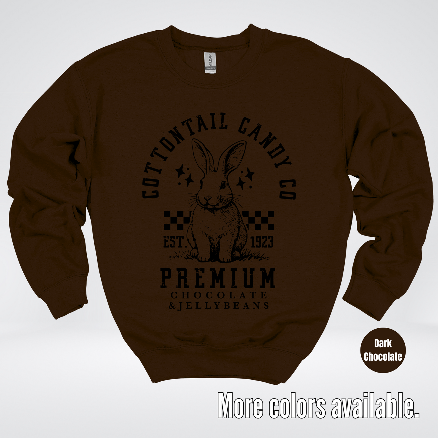 Cottontail Candy Co Premium - Black Design - Easter Crewneck Sweatshirt