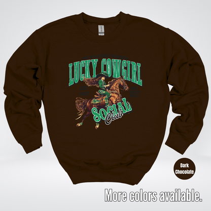 Lucky Cowgirl Social Club Saint Patrick's Day Crewneck Sweatshirt