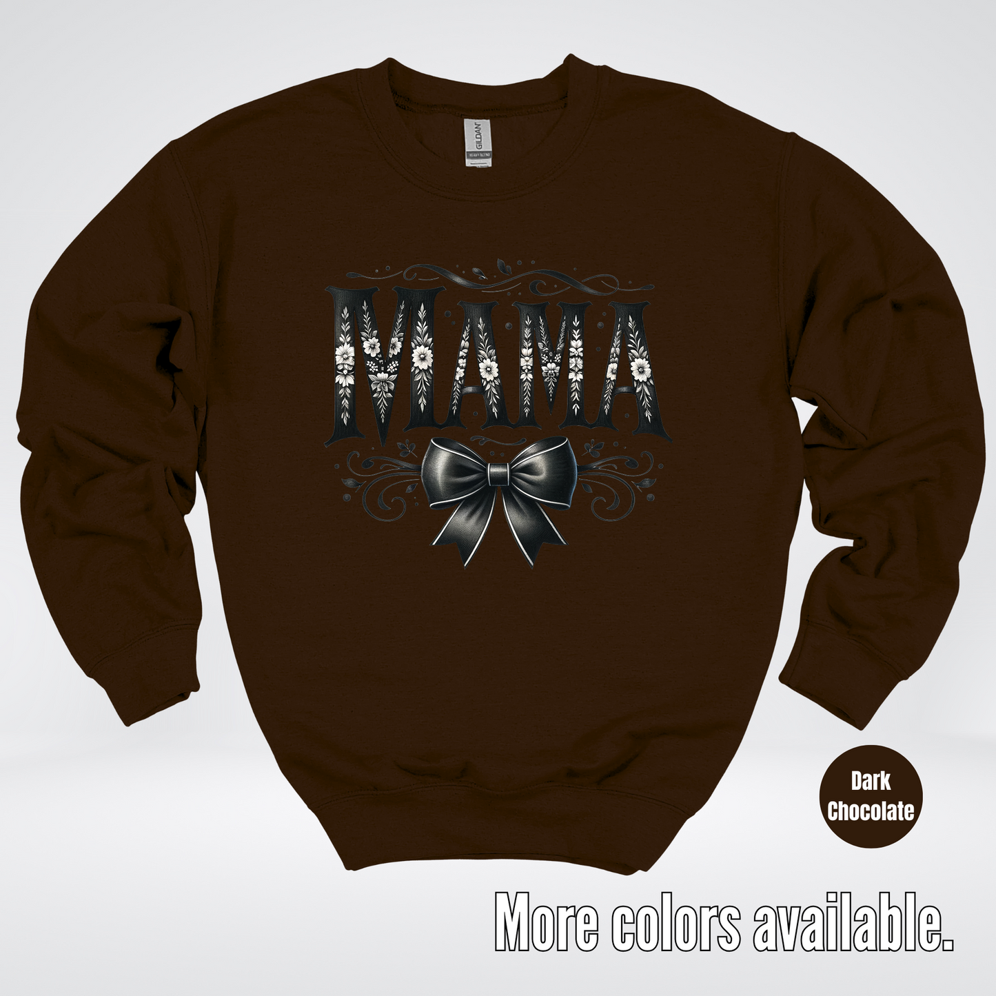 Mama Black & White Coquette Crewneck Sweatshirt
