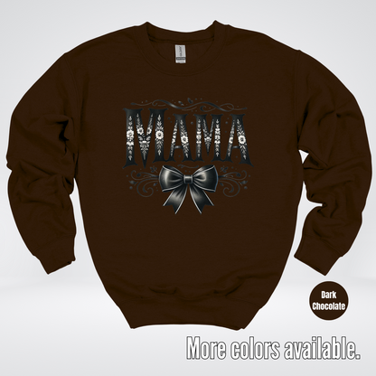 Mama Black & White Coquette Crewneck Sweatshirt